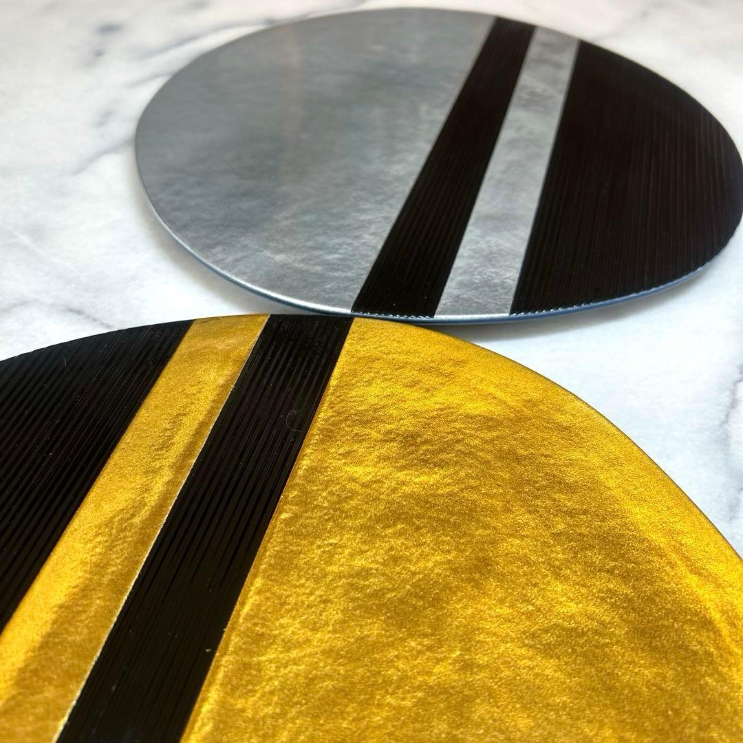 豪華　金銀　漆陶器平皿　2枚