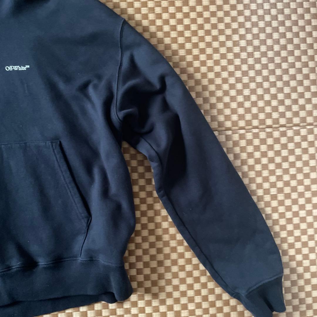 Off-White アートプリント ブラックパーカー