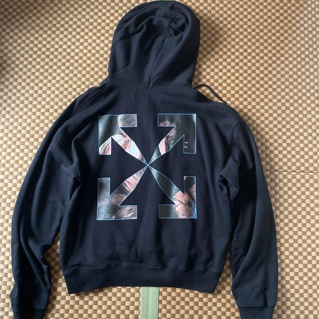 Off-White アートプリント ブラックパーカー