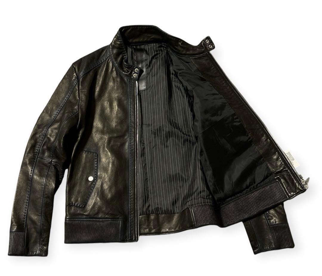 新品　C DIEM シープレザーグラデーションハリントンジャケット　ブルゾン　L