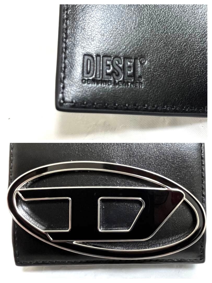 【未使用】DIESEL ディーゼル ブラック 三つ折り財布