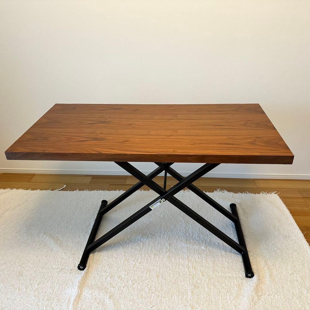 【NITORI】ウォールナット 昇降式 ダイニングテーブル