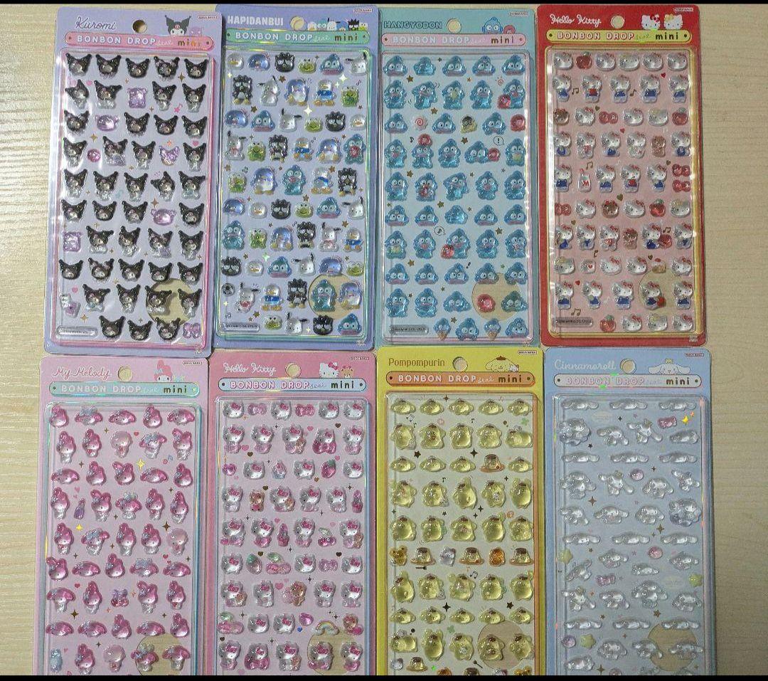 サンリオボンボンドロップシールミニ　8枚コンプセット