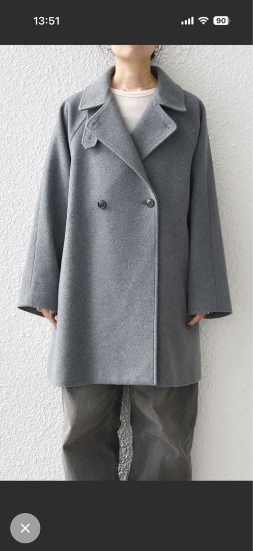 SHIPS any: スタンド & ダブル カラー コート 24FW