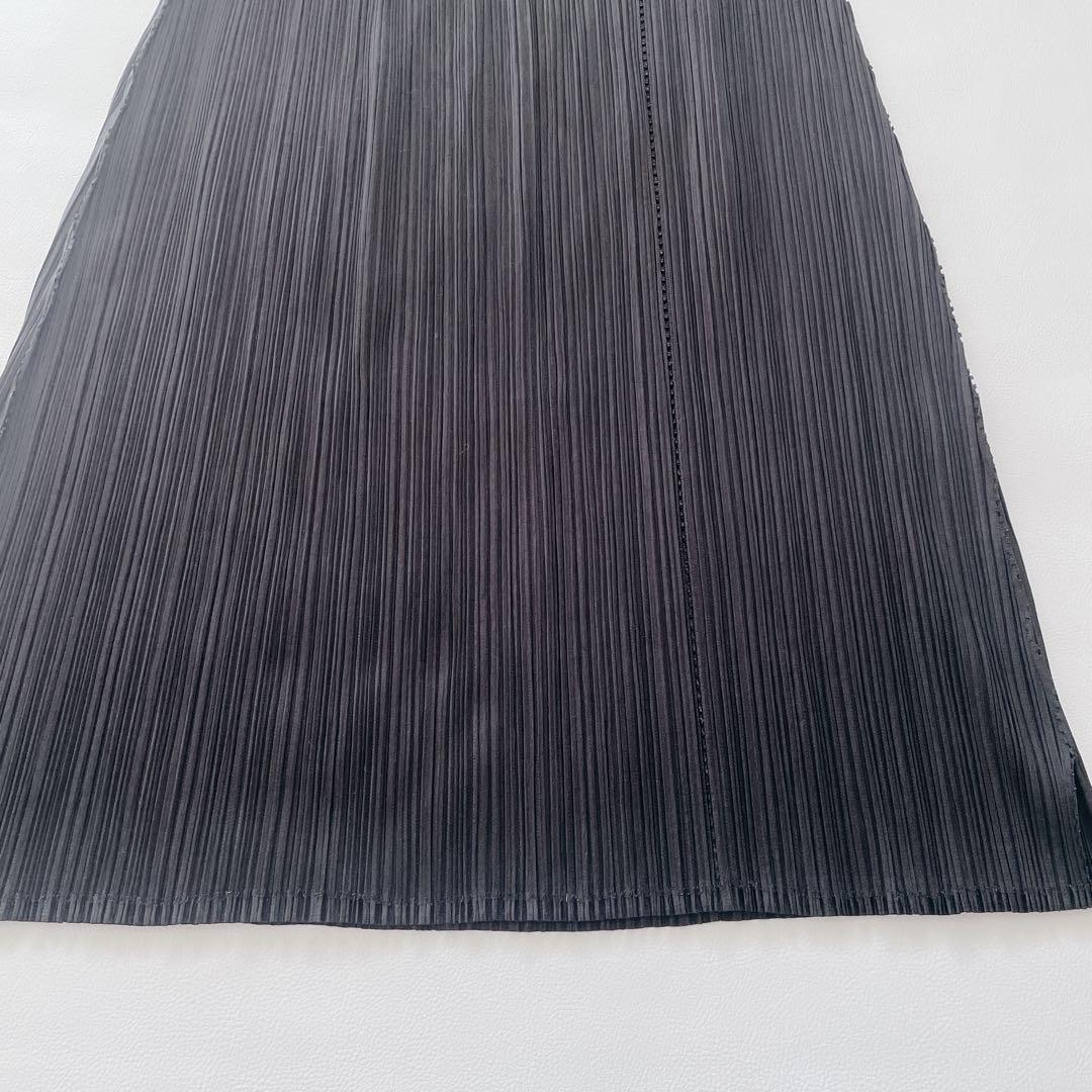 美品✨PLEATS PLEASE プリーツプリーズ フレアスカート　ロング　黒
