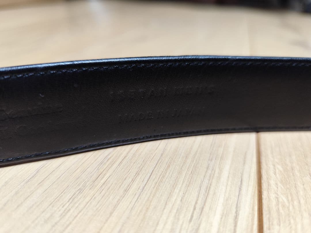 ISETAN MENs 100 コードバン ベルト 黒 ブラック レザーベルト
