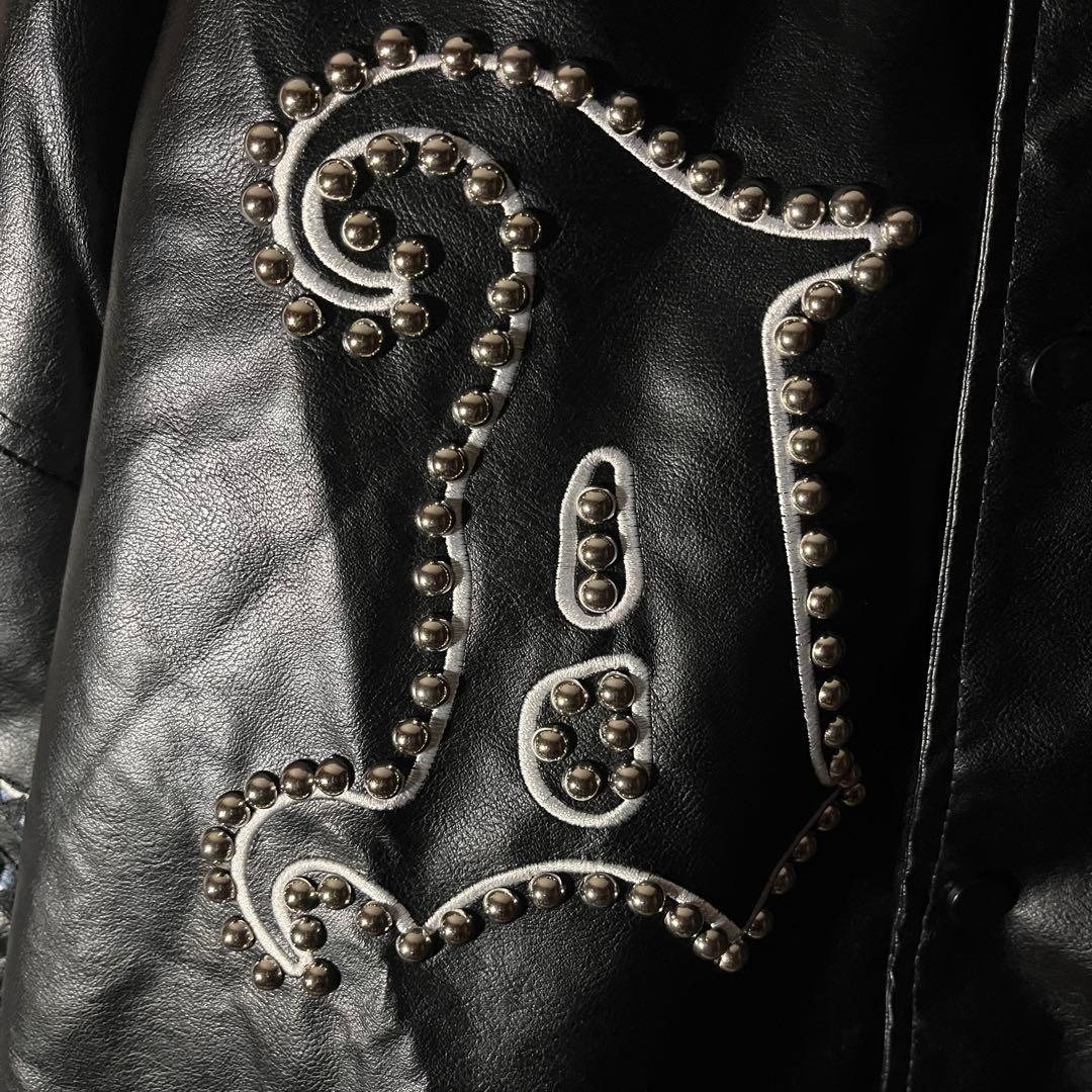 【値下交渉歓迎】チュウカタベタイ　タイガー　レザージャケット　Lサイズ　美品