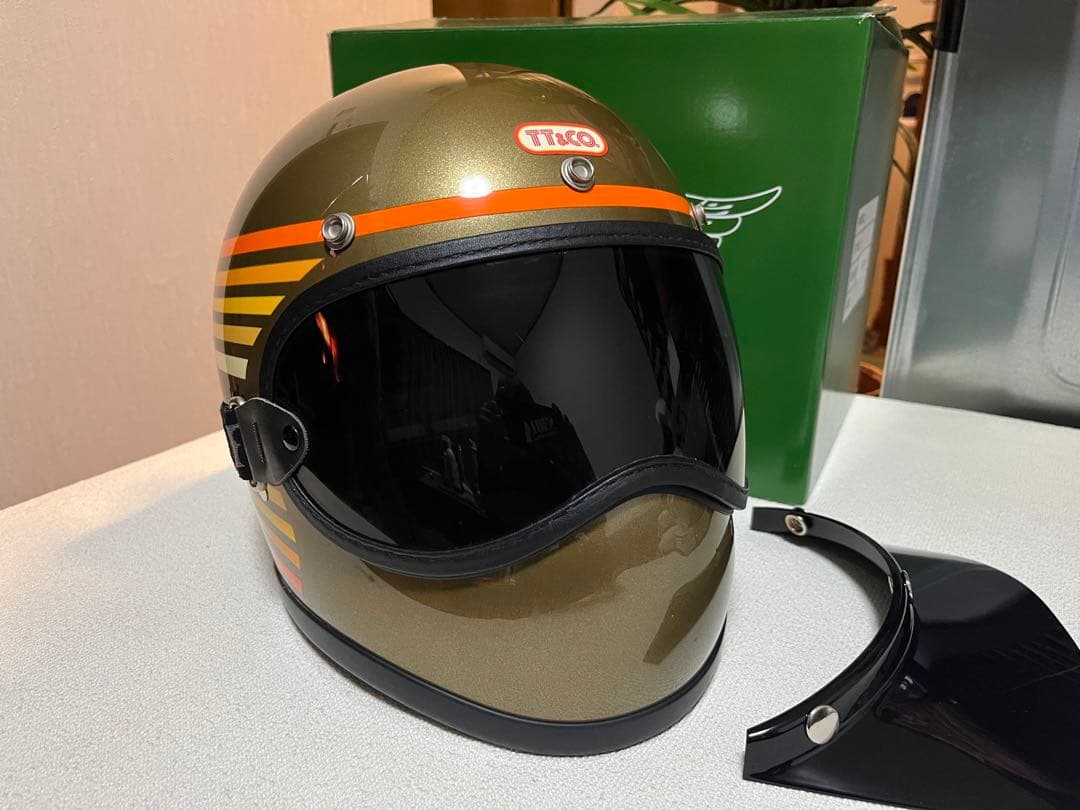 美品 tt&co トゥーカッター ゴールドレインボー　専用スモークシールド付