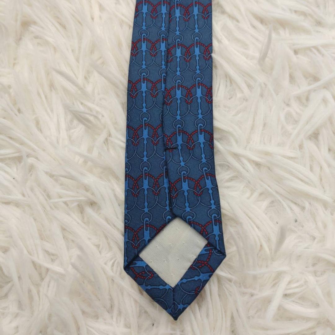 セリーヌ 高級シルクネクタイ 総柄 ダークグレー