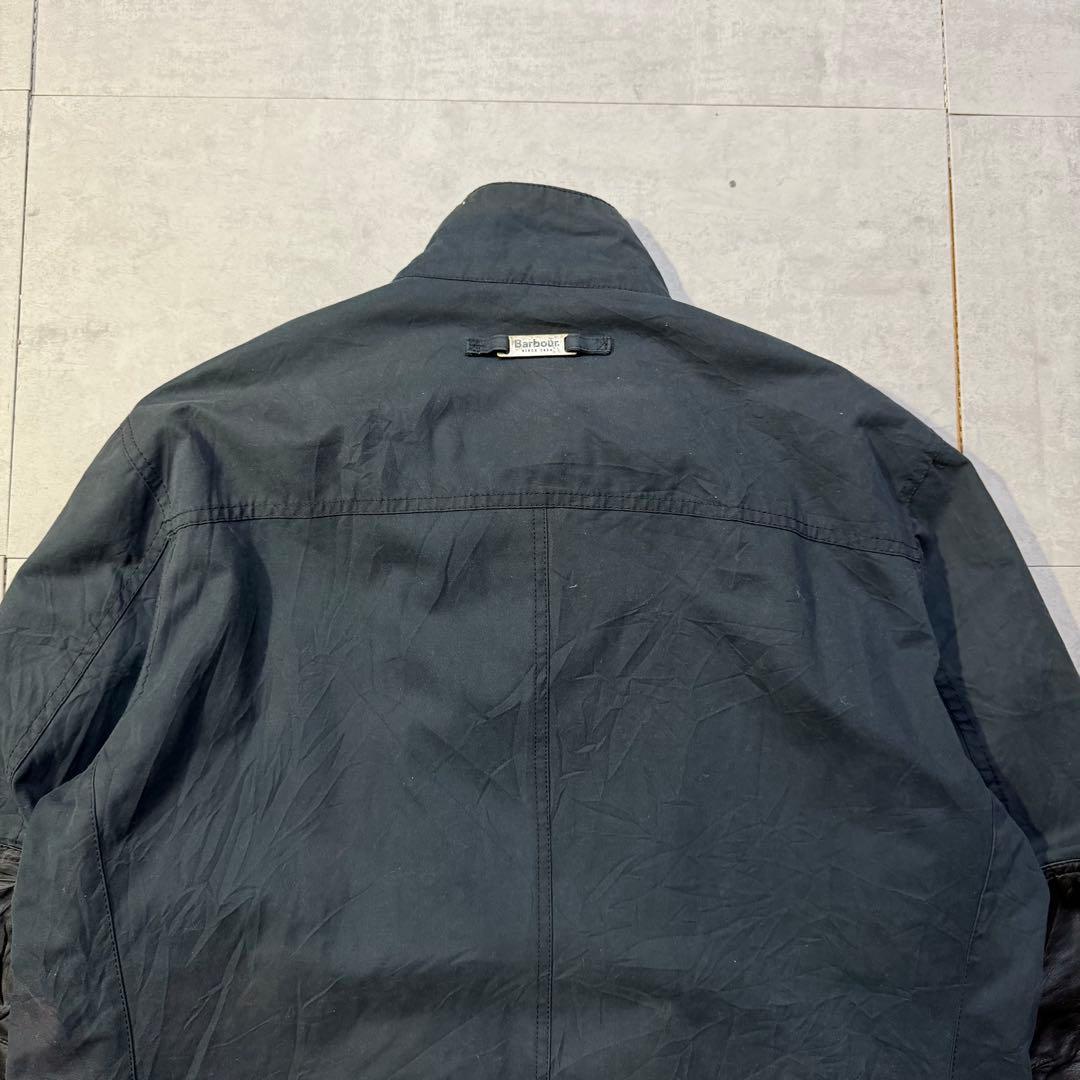 Barbour OGSTON WAXED JKT レザーエルボーパッチ ネイビー