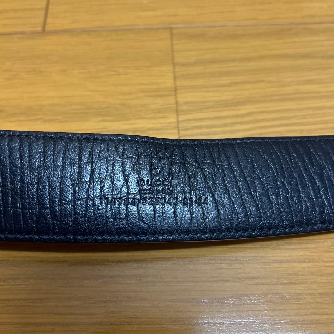GUCCI グッチ シマ GGバックル レザー ベルト 85/34 114984