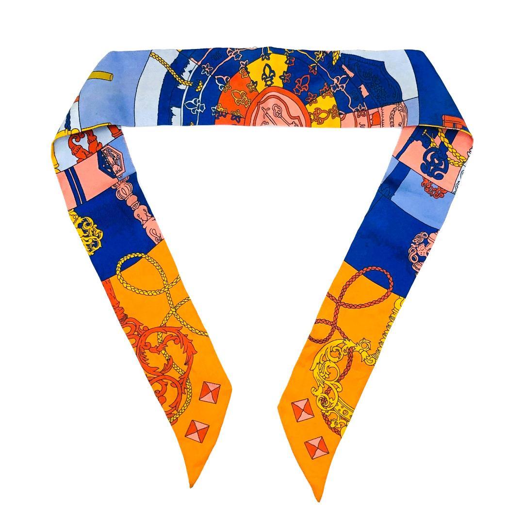 エルメス HERMES ツイリー 鍵への螺旋 スカーフ タグあり