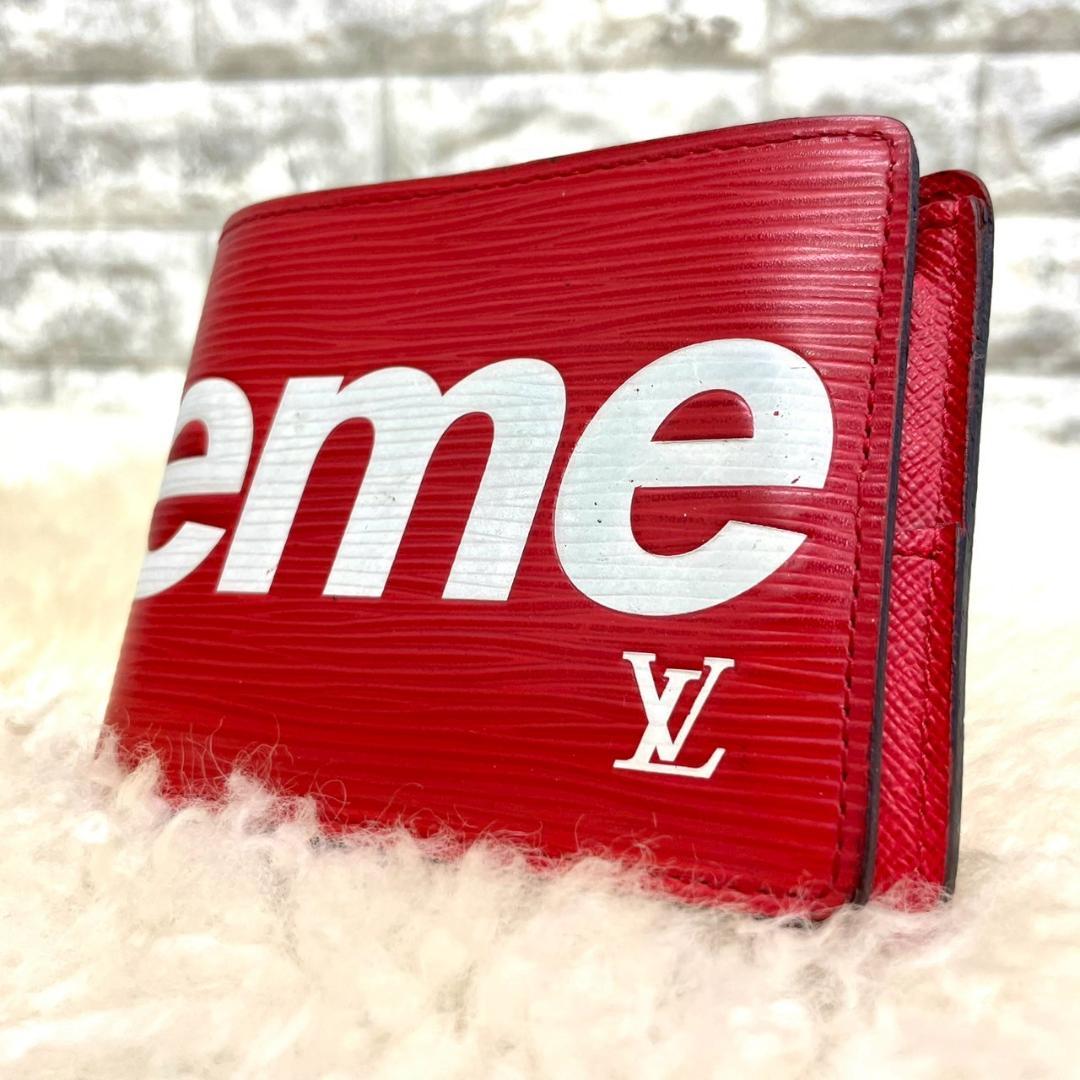 Louis Vuitton　ルイヴィトン　シュプリーム　二つ折り財布　エピ