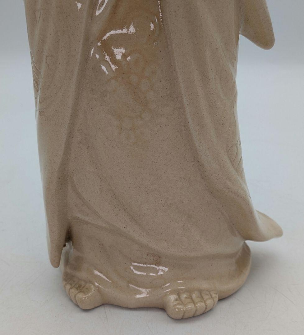 陶華山窯 松尾藻風 萩焼 観音菩薩立像 陶像 陶器人形 仏像 観世音菩薩 置物