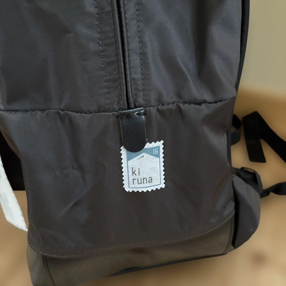 新品未使用　kiruna リュック ブラック　ナイロン　革　底安定　日本製