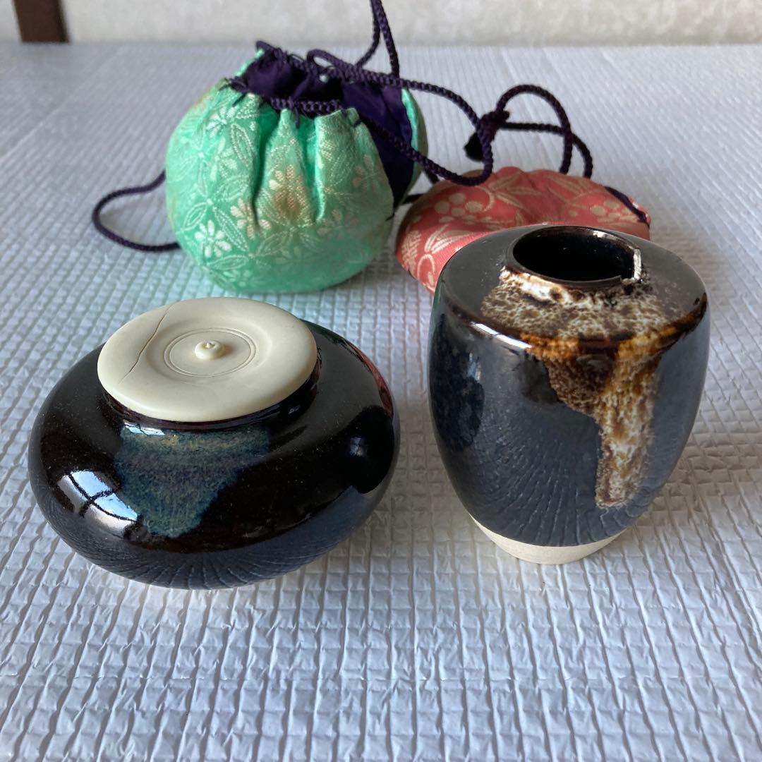 茶道具まとめ売り 蓋置き 棗 巾着入茶入れ 茶筅 茶筅筒 柄杓 茶碗 袱紗