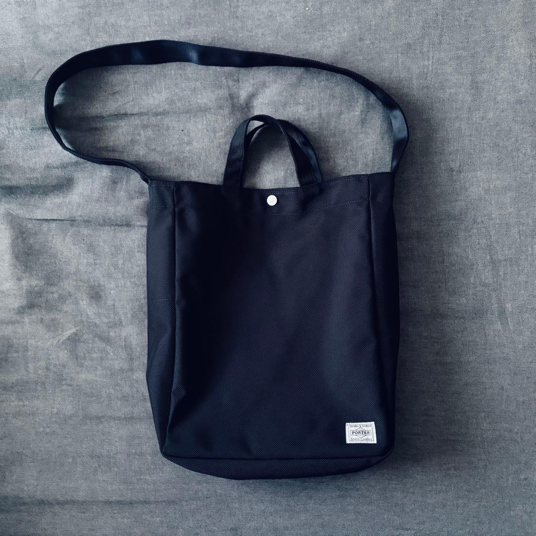 シ*ッ様 【ほぼ未使用】PORTER 縦型トートバッグ ネイビー ビジネス対応
