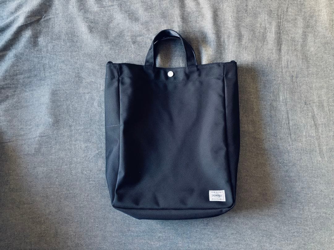 シ*ッ様 【ほぼ未使用】PORTER 縦型トートバッグ ネイビー ビジネス対応