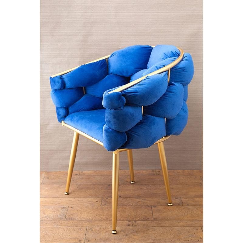 ★フラッフィーチェア マーヴェラス スツール ベルベット 家具 腰掛 ブルー