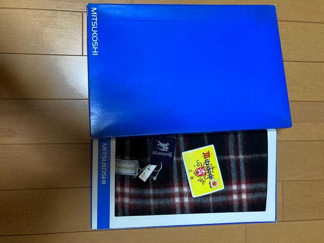 Burberry カシミヤ チェックマフラー　新品タグ付き