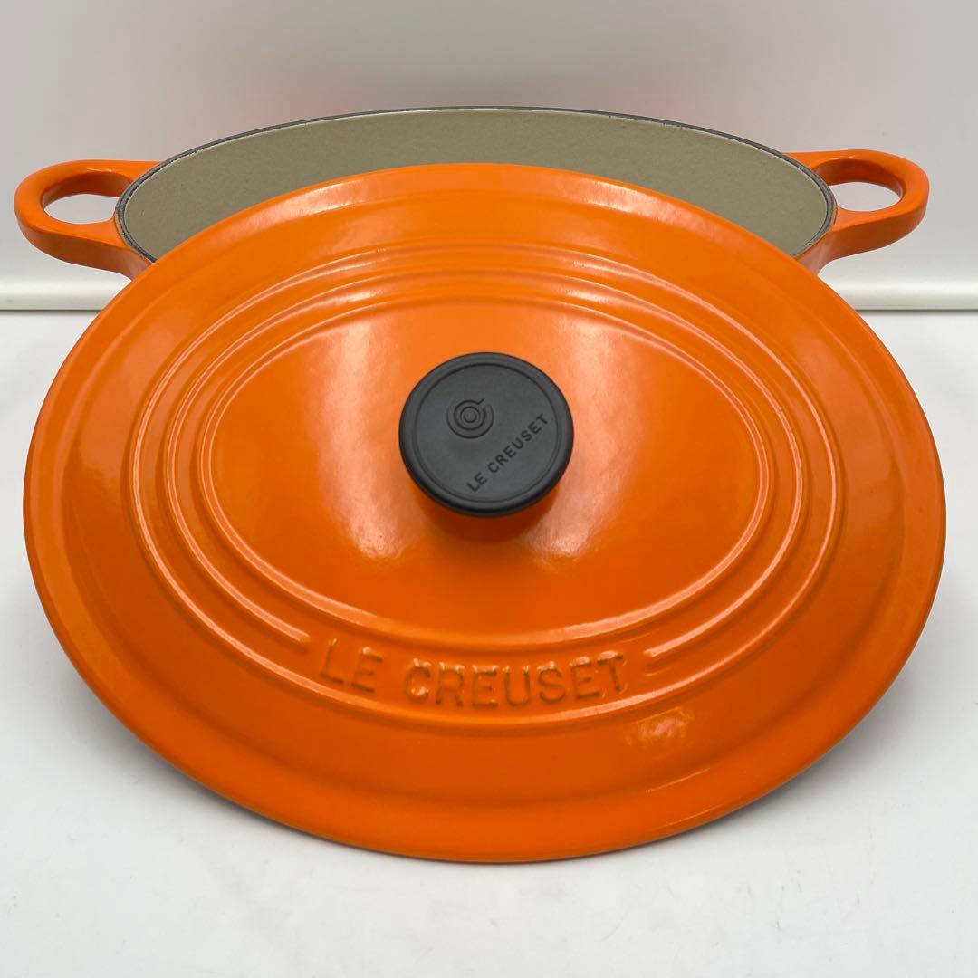 未使用　ル・クルーゼ ココット・オーバル 25cm ポティロン（パンプキン）希少