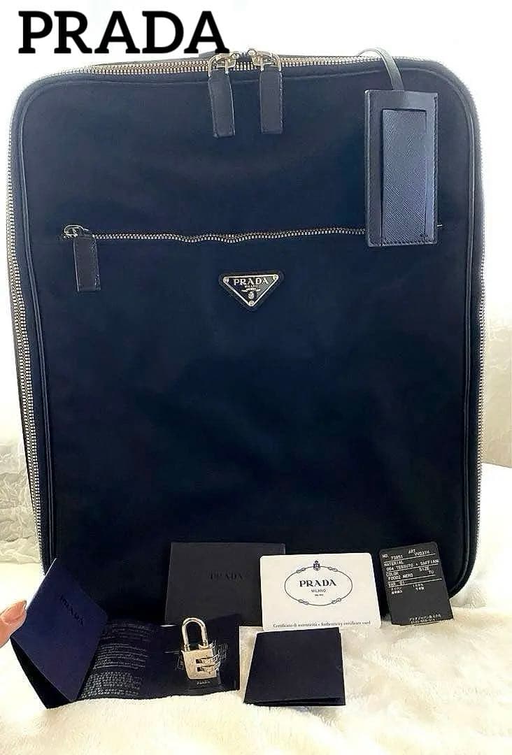 美品PRADA プラダ VV031M テスートナイロン2輪キャリーケース機内OK