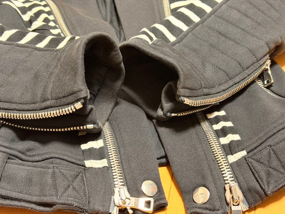 BALMAIN バルマン コットン ライダースジャケット XS
