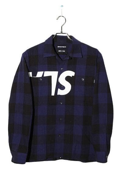 ウィンダンシー ゴッドセレクション ネルチェックシャツ S BLUE