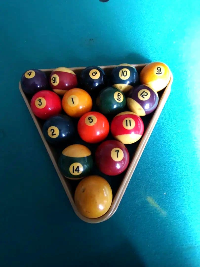 直接引取り限定ビリヤードキュー5本セットと台、玉　9フィート　Murray