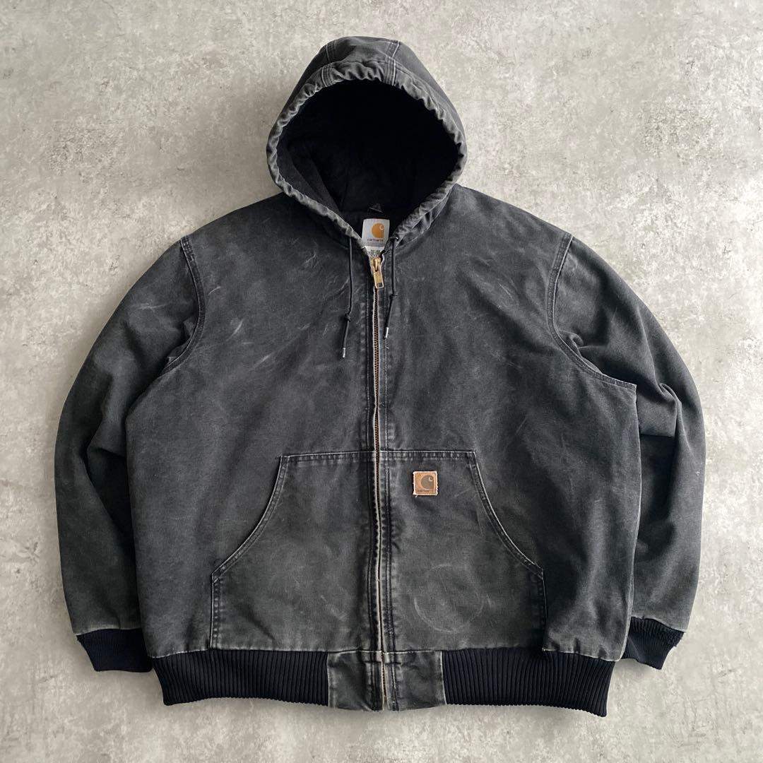 GOODフェード カーハート アクティブ ジャケット 黒 ブラック XL