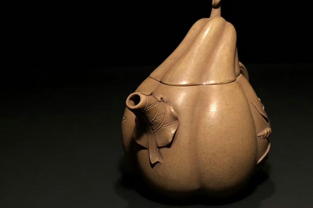 かぼちゃの壷 陳鳴遠  清代 紫泥急須  梅之図 紫砂壷 茶壷 古玩  煎茶道具