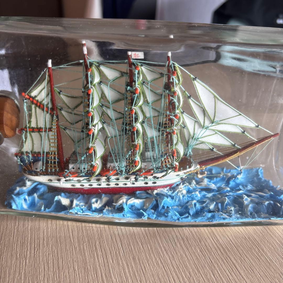 ボトルシップ　日本丸　レトロ　レア　ヴィンテージ　帆船