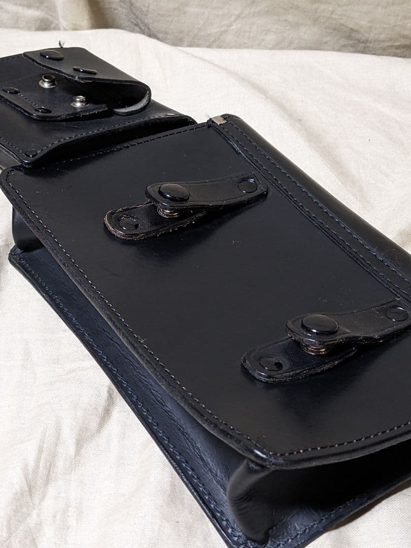 専用　昭和　白バイ　警官　交通機動隊 切符　書類　小物入 ベルト用バッグ　2点