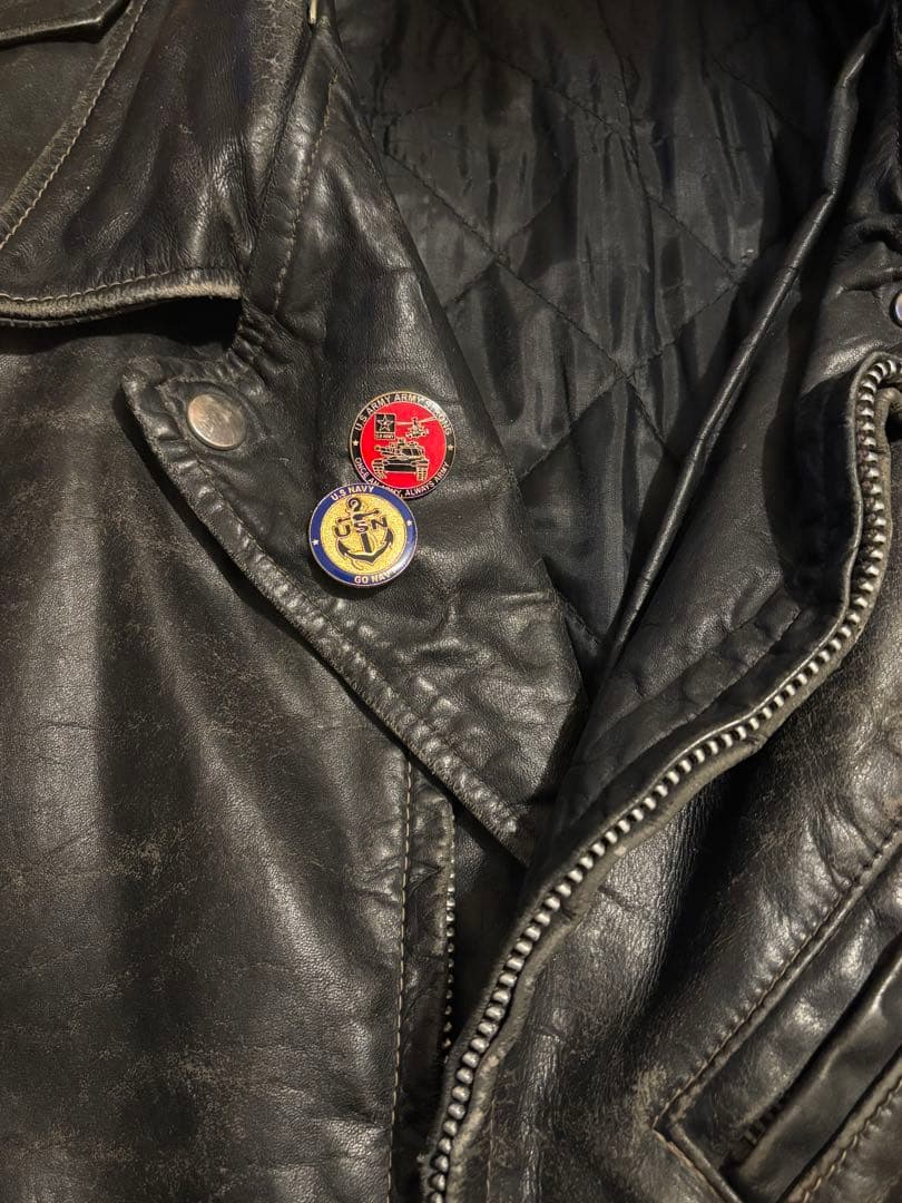 か*な様 60sダブルライダース レザージャケット 黒