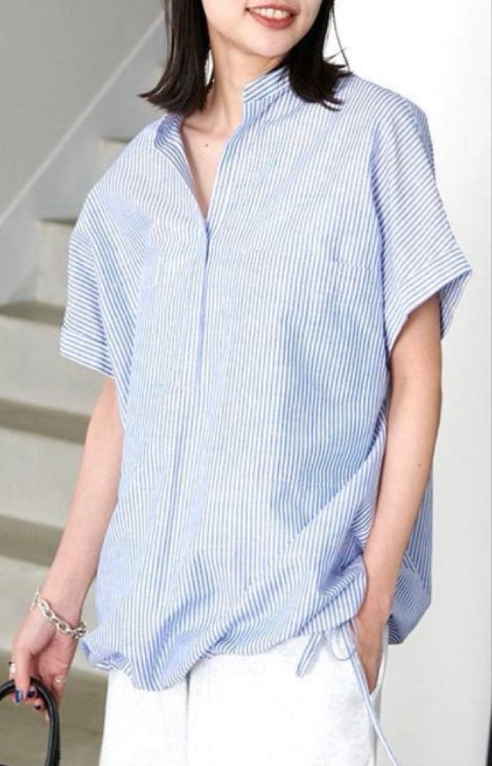 【美品】JOURNAL STANDARD リネンコットン スキッパーシャツ