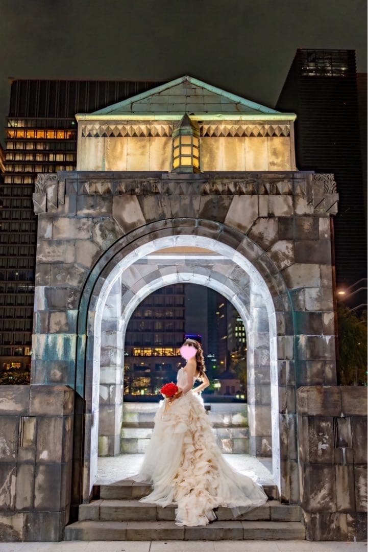 前撮りなどに　VERA WANG ヘイリー　ホワイト　ウェディングドレス US0