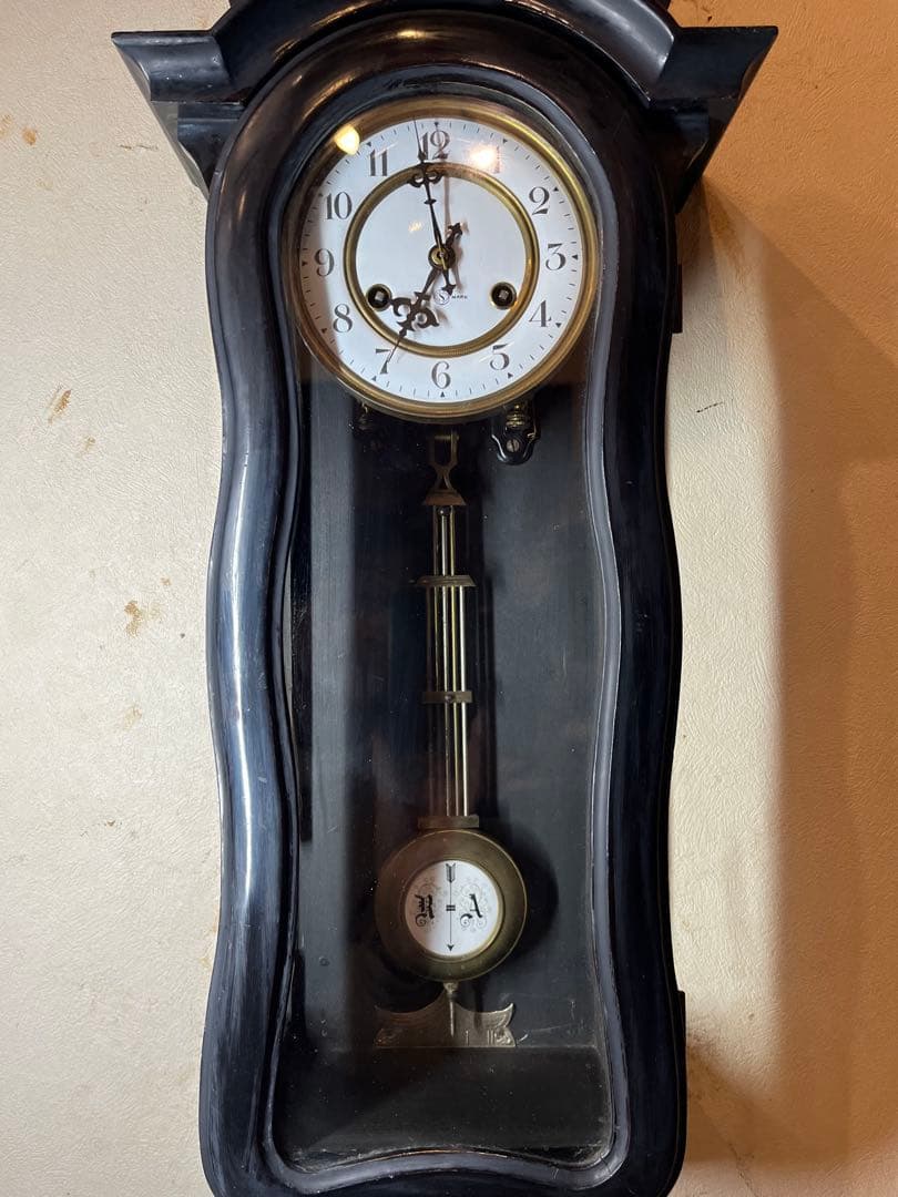 精工舎　ひさご　バイオリン型　柱時計　古時計　振り子　レトロ　ユンハンス