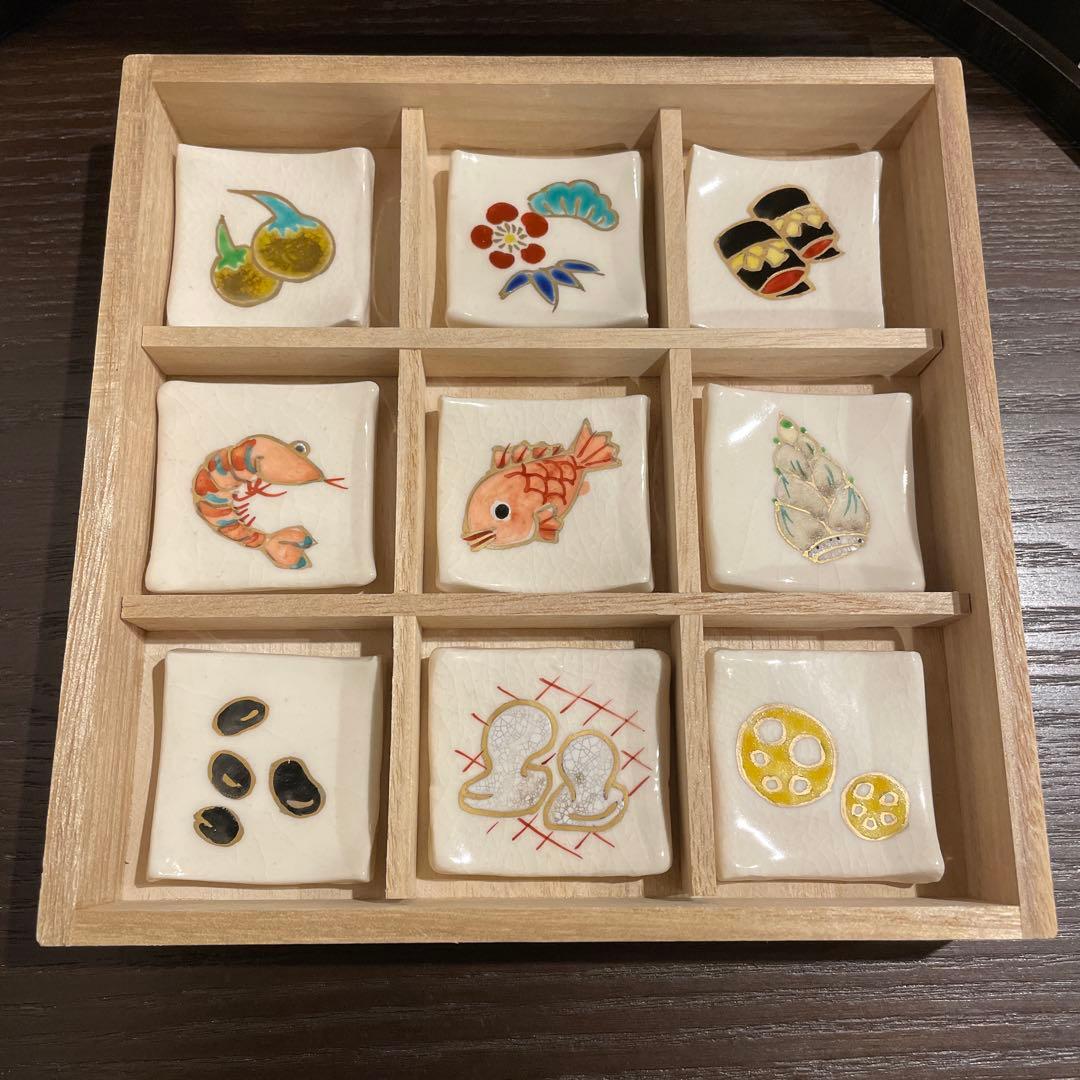 箸置きセット　お正月　おせち　おめでたい柄　9点