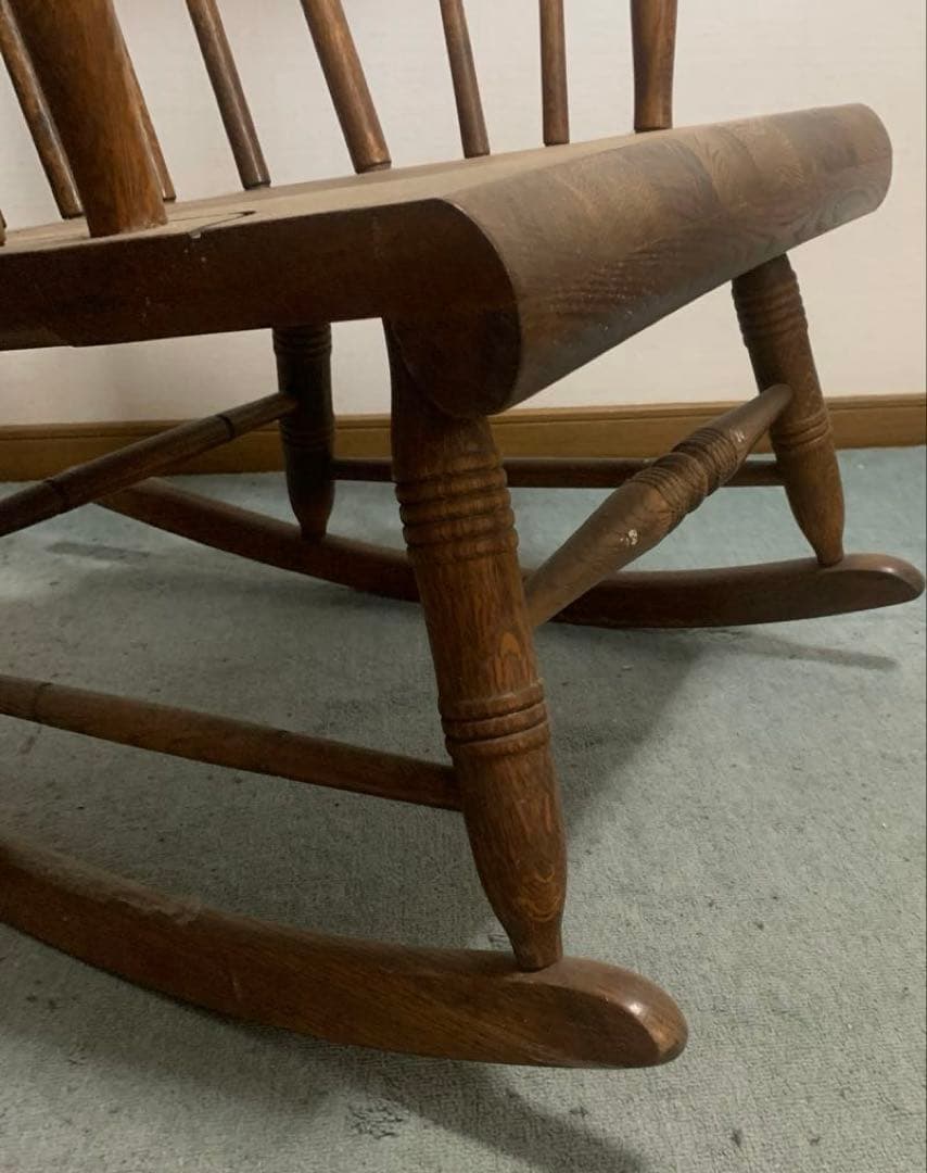 椅子　アンティーク　木製 ロッキングチェア ブラウン