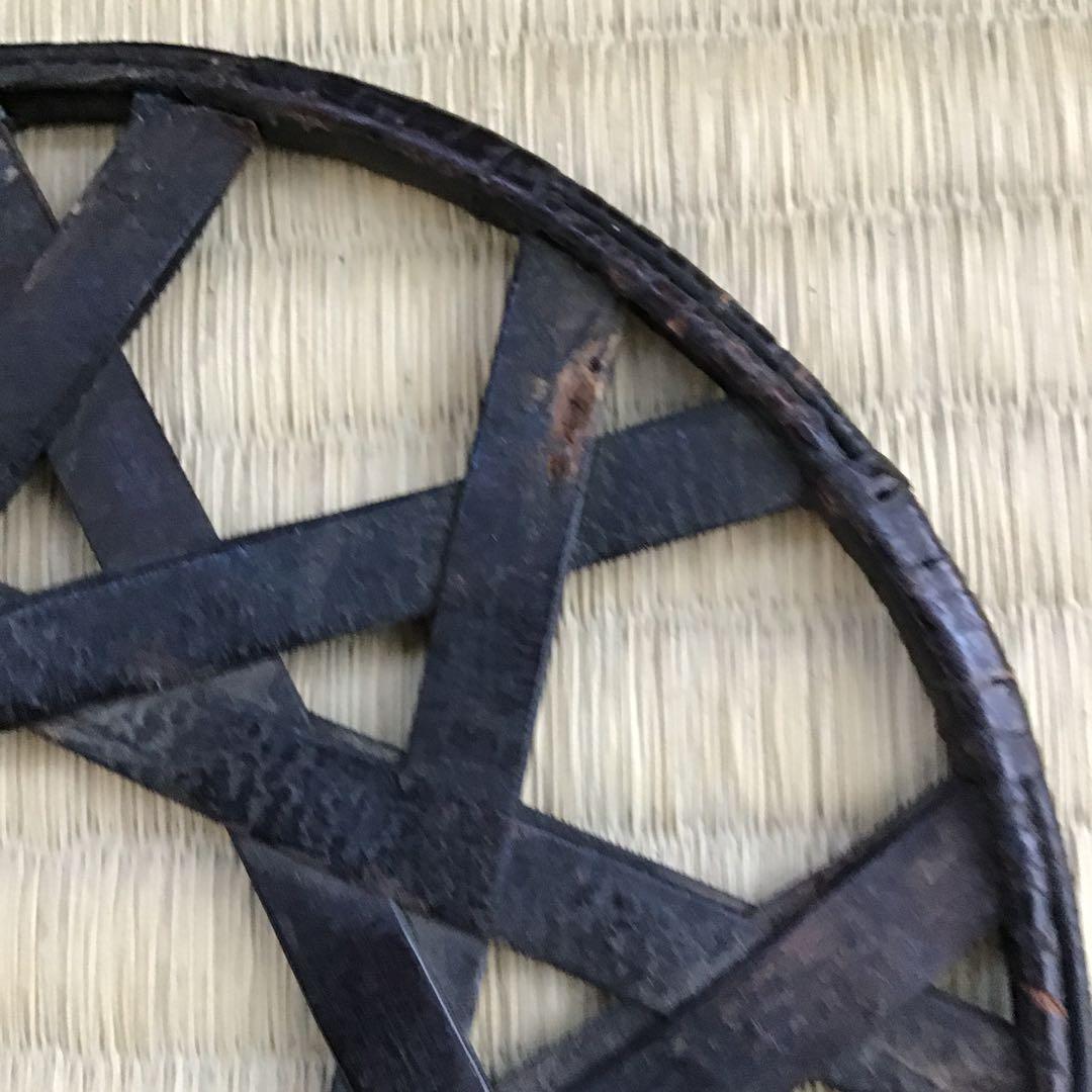 茶道具　釜敷　時代カンバ釜敷　宗慶書付　収納袋共箱　税抜25万購入　S228KS