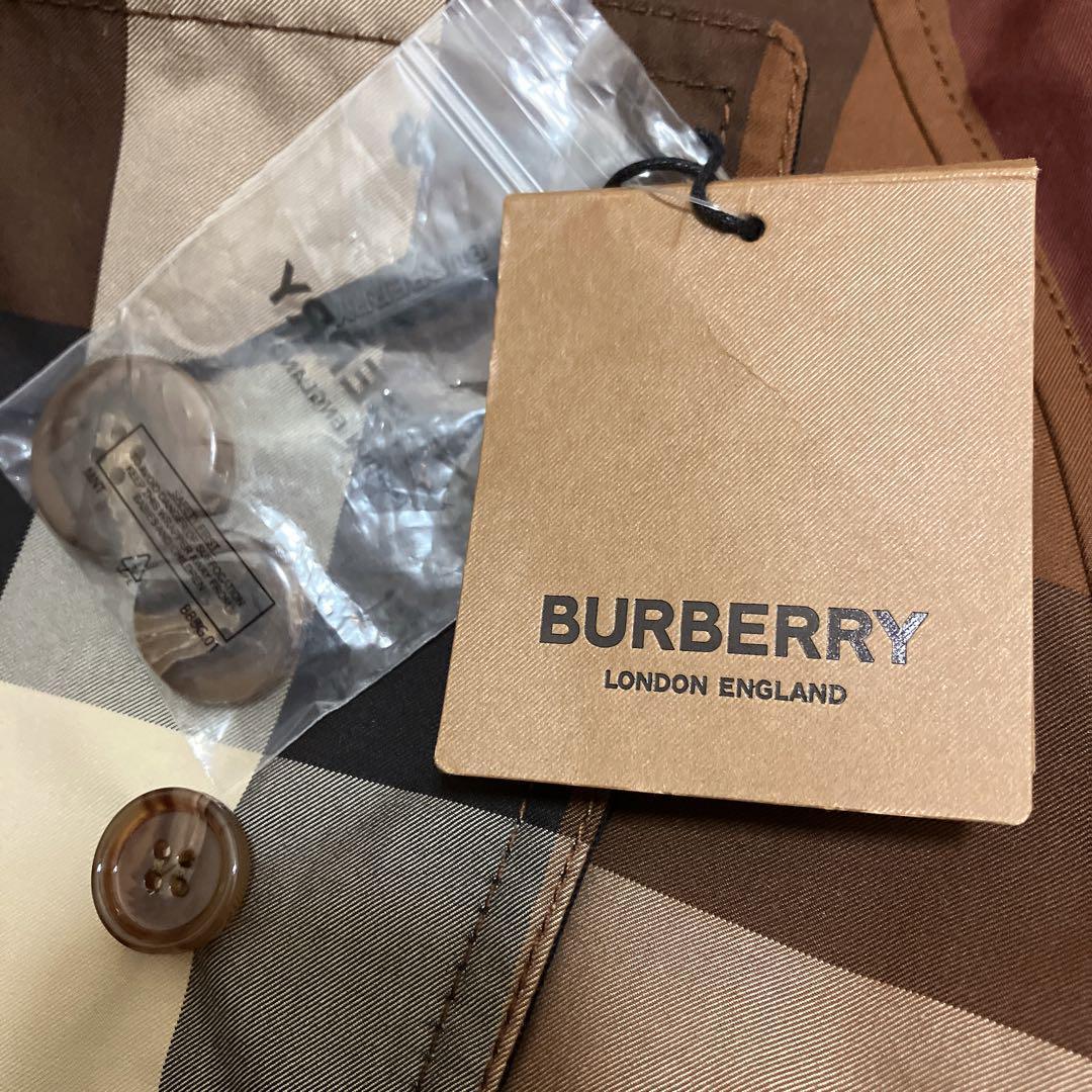 バーバリー　ウォータールー　チェック　トレンチコート　スプリングコート　36