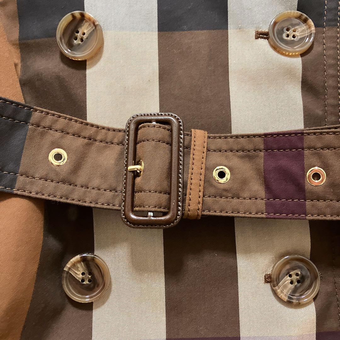 バーバリー　ウォータールー　チェック　トレンチコート　スプリングコート　36