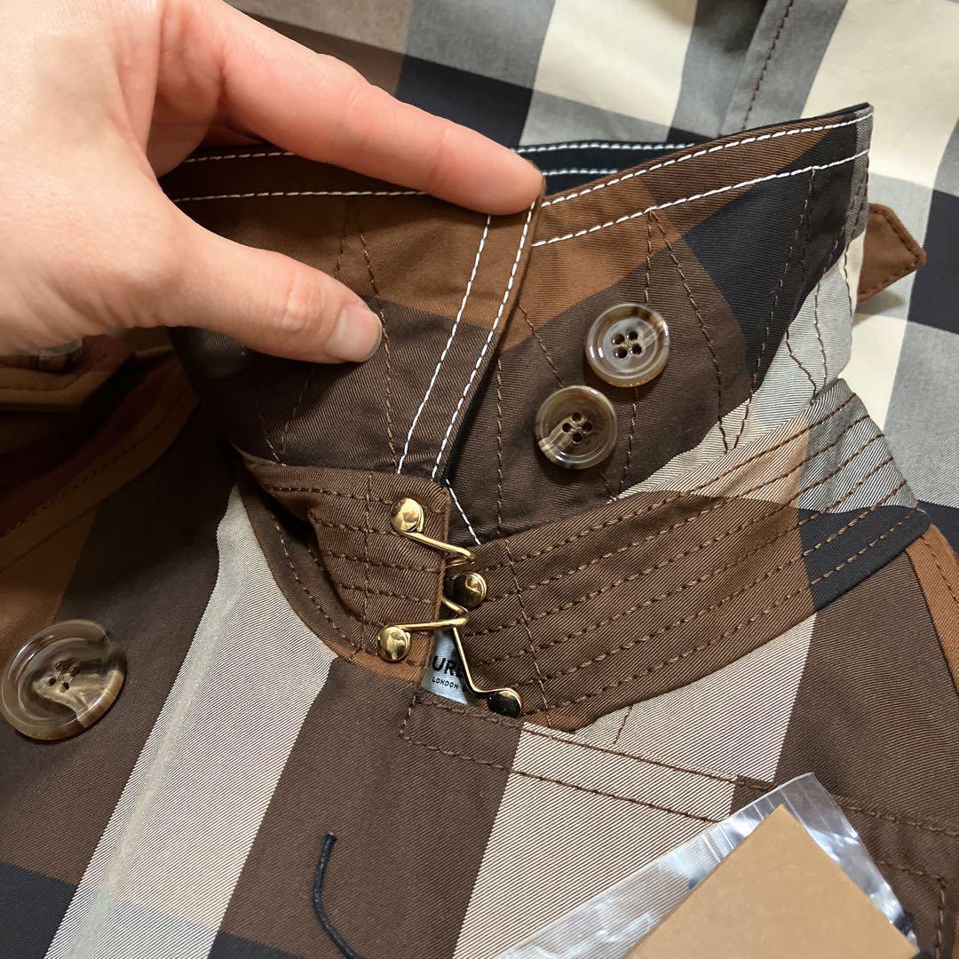 バーバリー　ウォータールー　チェック　トレンチコート　スプリングコート　36