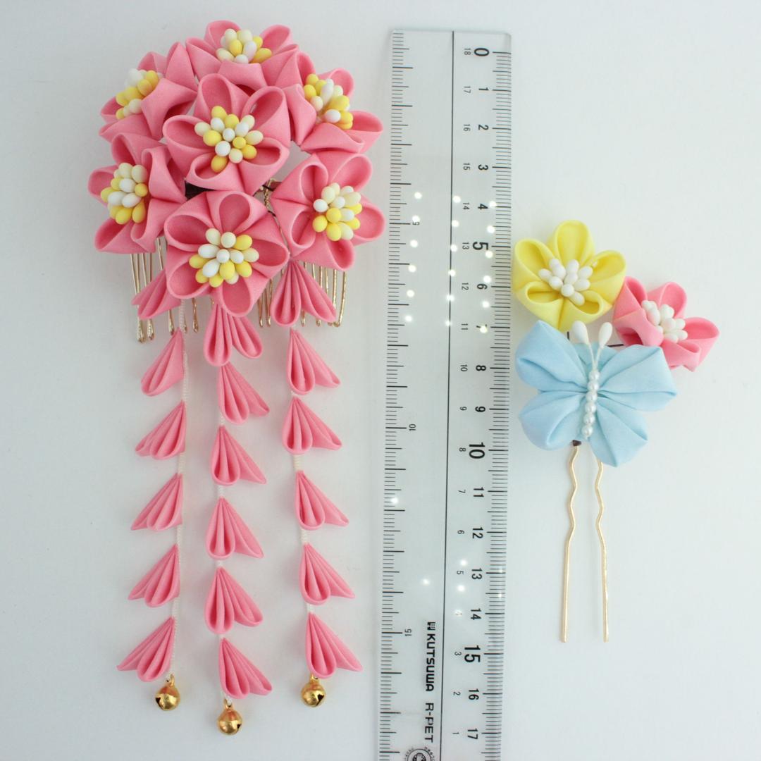 髪飾り つまみ細工 可憐《受注制作》