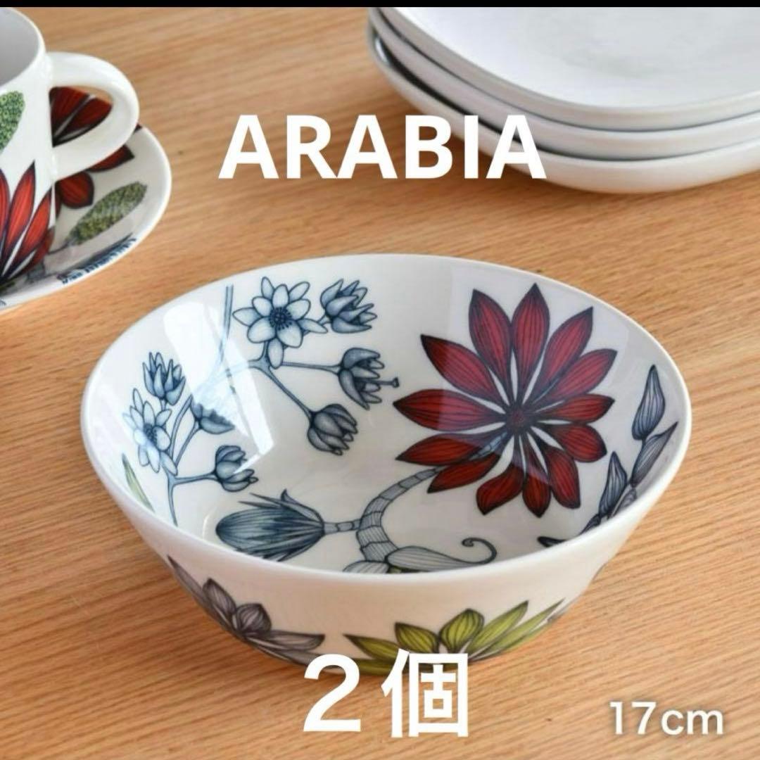 新品アラビア ルノ サマーレイ17cmボウル ×2
