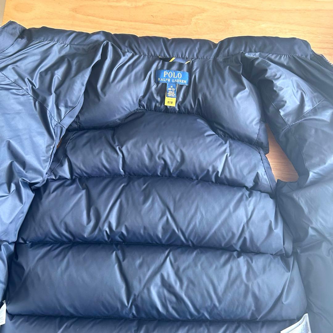 【極美品】ラルフローレン ダウンベスト M ネイビー レッドポニー刺繍ロゴ