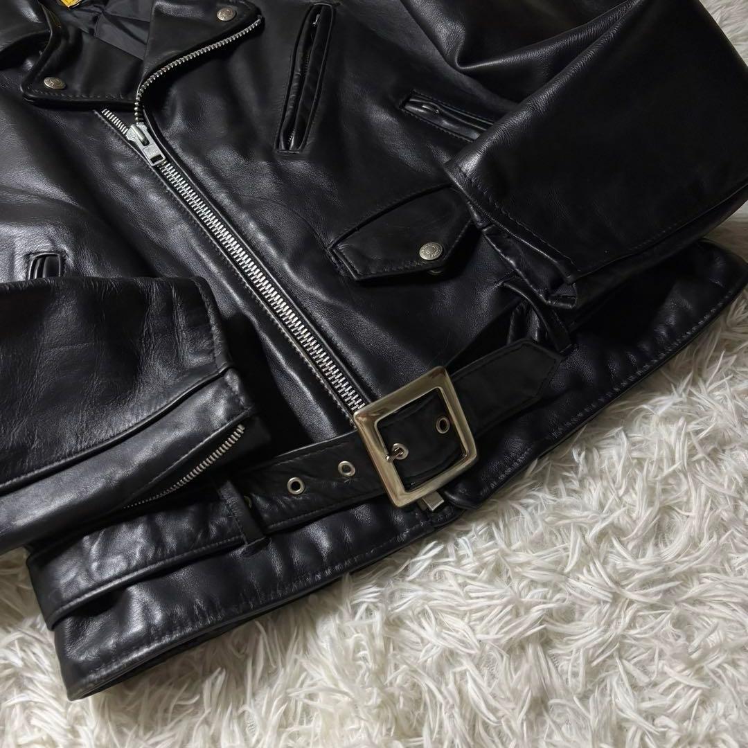 美品✨Schott USA製 ダブルライダース 硬革 38