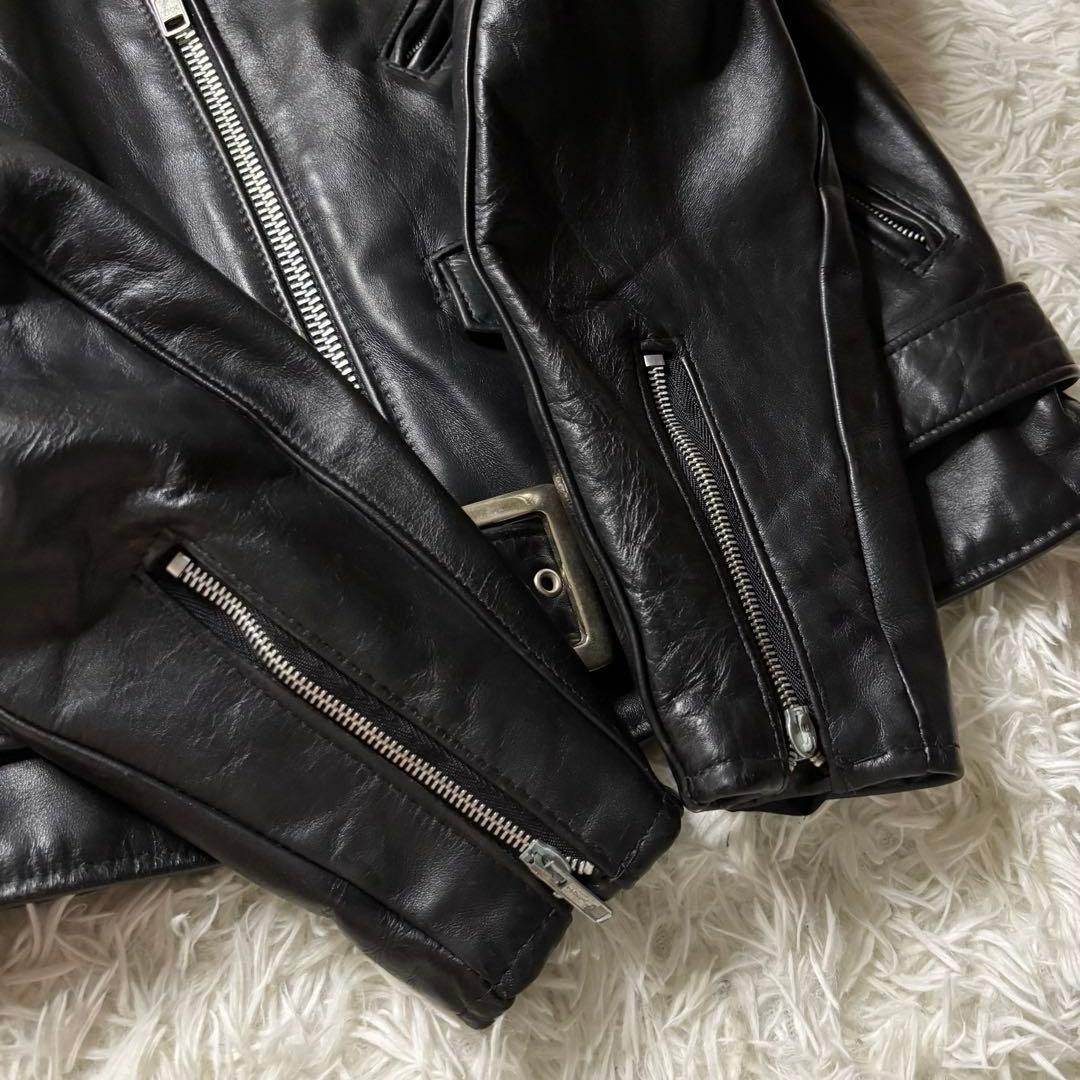 美品✨Schott USA製 ダブルライダース 硬革 38