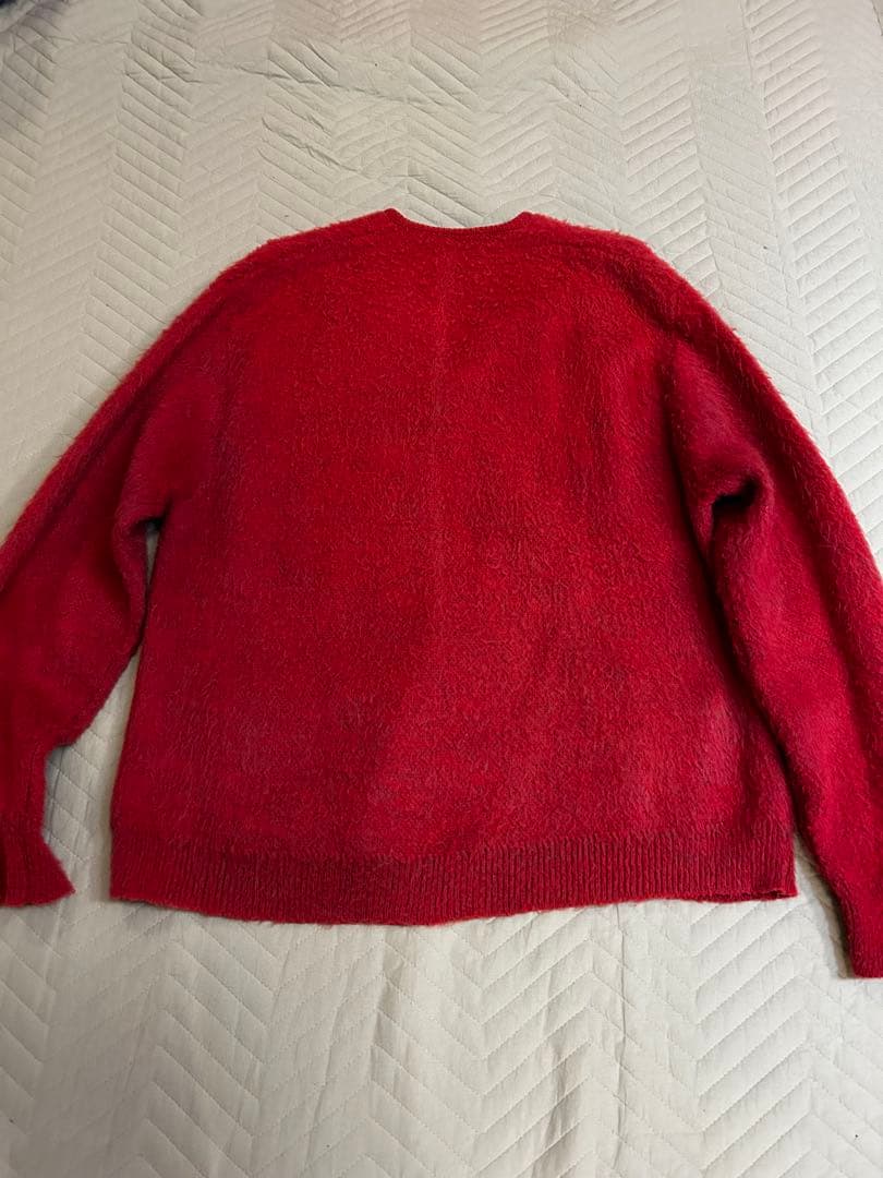 60s Sears モヘア混 カーディガン レッド L ビンテージ ORLON