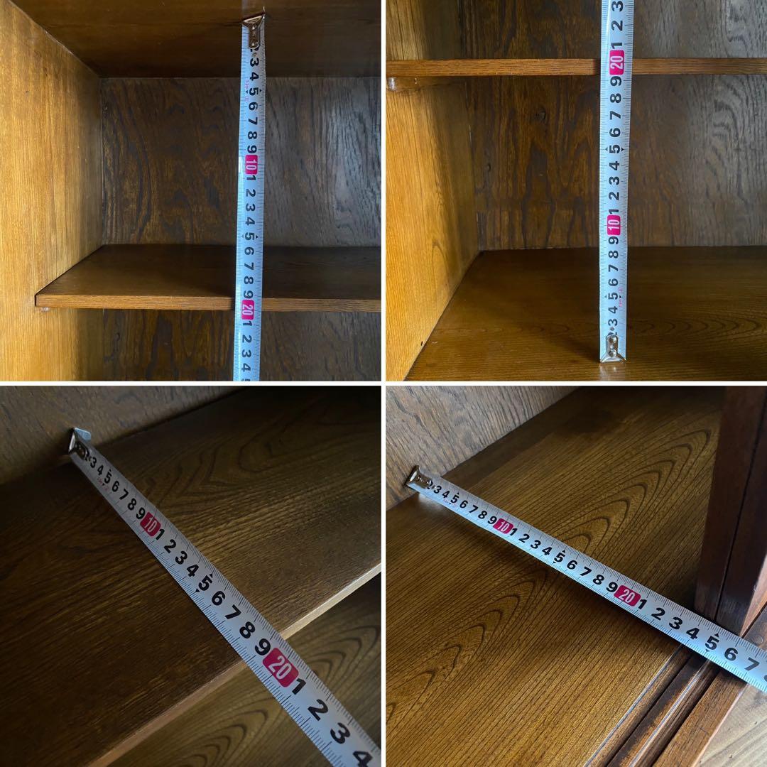 古家具 ヴィンテージ　ダイヤガラス　引戸棚　ミニキャビネット　無垢材　杉無垢